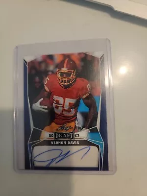 Vernon Davis *2023 Leaf Draft Football* Veteran AUTO #VD1-Maryland/49ers BLUE • $10