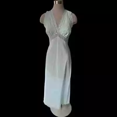 NWOT NOS Vintage Sky Blue Kaiser Elegant Long Nightgown Fits Size Medium • $74