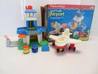 Vintage Fisher Price Little People Airport #2558 1991 Complete • $19.97