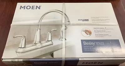 NEW SEALED Moen 87403  Chrome 2-Handle High Arc Kitchen Faucet Chrome B162 • $71.24