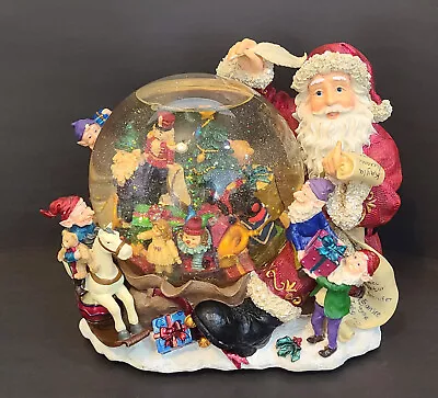 Vintage Kirkland Signature Santa And Elves Waterglobe With Music Box￼ • $30