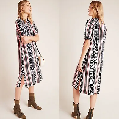 Anthropologie Tunic Dress Size XS McKenzie Mock Neck Short Sleeve Pullover • $65