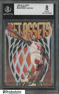 1996-97 E-X2000 Net Assets #8 Michael Jordan Chicago Bulls HOF BGS 8 NM-MT • $305