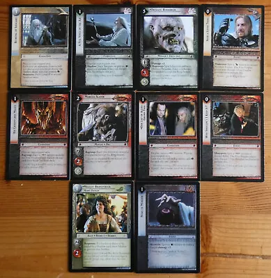 Lord O The Rings CCG Realms Of The Elflords 9 X Different Rares + 1 X Rare Foil • £6