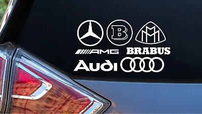 Mercedes Benz AMG Brabus Maybach Audi Car Logo Vinyl Sticker Decals • $4.99