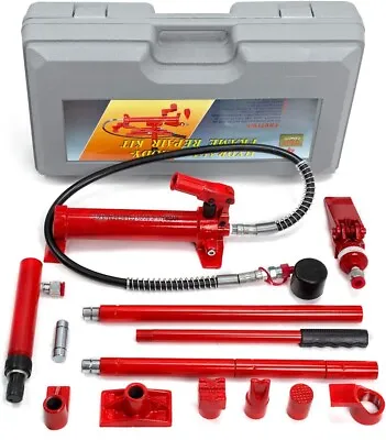 4 Ton Porta Power Hydraulic Jack Body Frame Repair Kit Auto Shop Set W/Carrying • $129.95