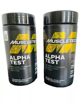 MuscleTech Pro Series AlphaTest Max-Strength Testosterone Booster -LOT OF TWO • $41.99