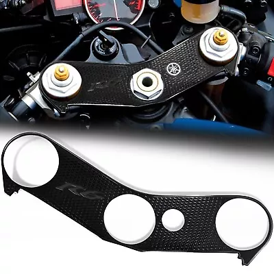 Handle Yoke Cover Protector Perforated Black Sticker Pad For 06-16 YZFR6 R6 Logo • $18.99