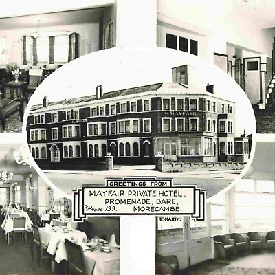 Bare Morcambe Lancashire Mayfair Private Hotel - 1962 Real Photo Postcard S13 • £4.95