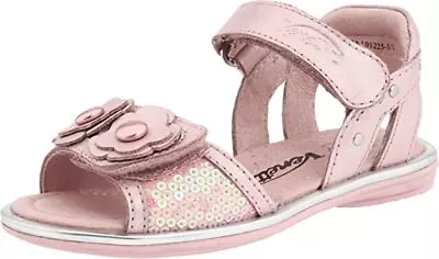 New Venettini 64-Bianca Pink Sequin Leather Flower Girl Toddler Sandal Shoe • $60