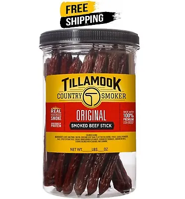 Tillamook Country Smoker Real Hardwood Smoked Beef Sticks Resealable Jar 20 Ct • $18.40