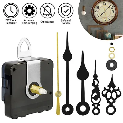 DIY Wall Quartz Clock Movement Mechanism Repair Replacement Hands Tool Parts Kit • $8.98