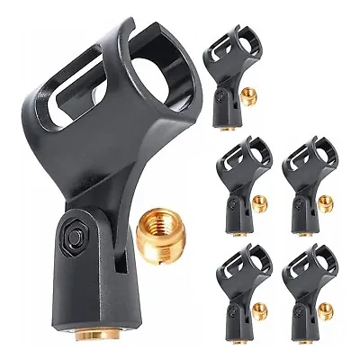 6 Pcs Black Universal Nut Adapter Microphone Clip Clamp Holder For All Mic Stand • $10.49