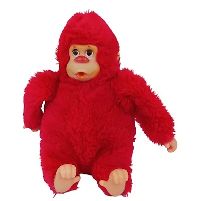 Atlanta Gerber Monchichi Red Monkey Bear Plush Thumb Sucker Vtg Korea 8 Inches • $16.99