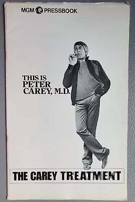 CAREY TREATMENT ORIGINAL PRESSBOOK 1972 NO CUT OUTS 8.5x13.5 JAMES COBURN • $15