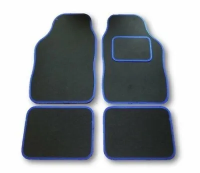 For: Volvo 240 244 - Universal Car Floor Mats Black Carpet & Blue Trim • $13.63