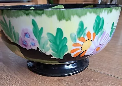 Hancocks Ivoryware Handpainted Ceramic Floral Round Serving Bowl Vintage • £35