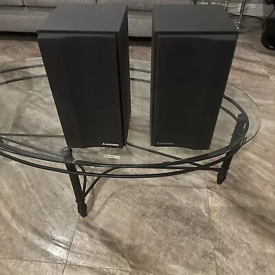 MITSUBISHI M-SS6 Bookshelf Surround Sound Satellite Speakers Pair - 1997  RARE • $189.99