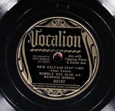 £21.08 • Buy Bumble Bee Slim / Memphis Minnie VOCALION 03197 V PREWAR BLUES / GOSPEL 78