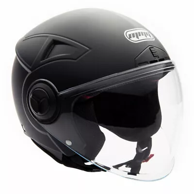 MMG Motorcycle Scooter Pilot Open Face Flip-Up Helmet DOT - Matte Black Medium • $50.90