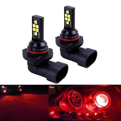 New 2x 9005 Red LED Bulbs Bright Upgraded SMD 3030 High Beam Direct Replacement • $16.99