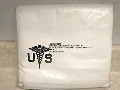 Us Medical Corps Cotton Bed Sheets Never Used Vietman Era W/ Caduceus • $20