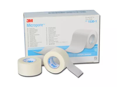 3M MICROPORE Medical Surgical Latex Free Tape 2.5cm X 9.1m • £4.90