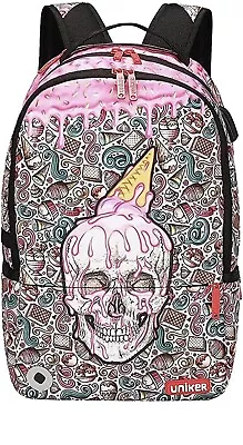 £17.50 • Buy UNIKER - Graffiti Skull Pattern Backpack - Fits 15.6  Laptop With USB Charging P