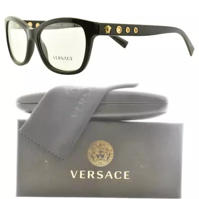 NEW!! VERSACE  VE3225 GB1 Cat Eye Full Rim Black Womens Optical Frames • $139.99