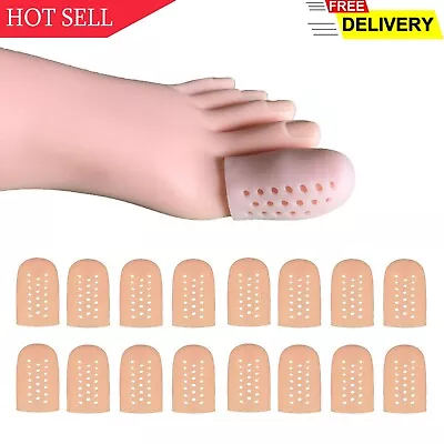 16 Pieces Gel Toe Caps For Big Toe Breathable Silicone Toe Protector Toe Cov.. • $11.57