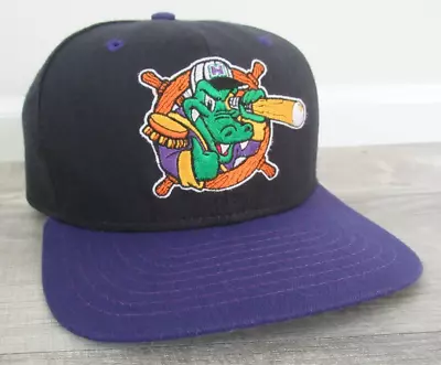 Norwich Navigators Vintage New Era Snapback Hat MiLB Black Purple Minor League • $28.99