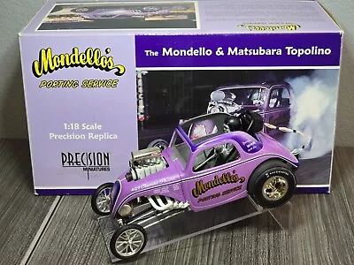 The Mondello & Matsubara Topolino + Figure 1:18 Precision Miniatures DieCast MIB • $130