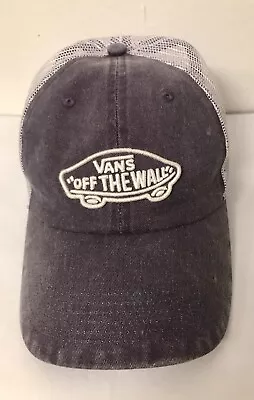 Vans Off The Wall Vintage Y2K Purple Distressed Strapback Woman’s Trucker Hat • £9.64