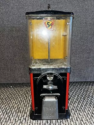 Vintage Victor Topper 5 Cent Gumball Vending Machine Dispenser W Working Key  • $74.99