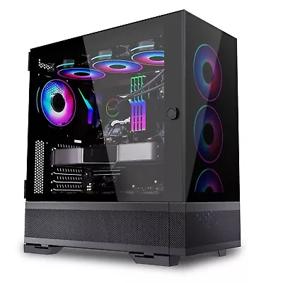 PC Gaming Computer Case ATX E-ATX IONZ KZ-V Tempered Glass Aether ARGB Options • £54.95