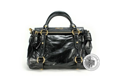 $880 • Buy NEW Miu Miu RT0438 X72 Vitello Lux Black / F0002 Calfskin Tote Bag Ghw AUTHENTIC