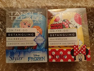 TANGLE TEEZER Compact Disney Frozen & Minnie Mouse Detangling Hairbrush FASTP&P • £24.99