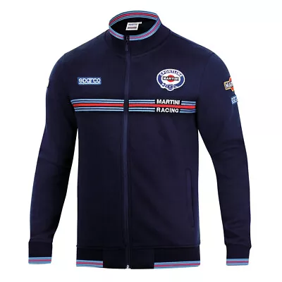 Sparco Martini Racing Mens Full Zip Sweatshirt Jacket Lancia Rally Team Fanwear • $118.27