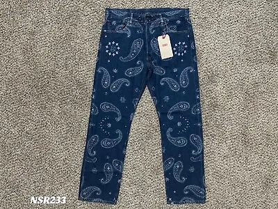 LEVIS X SNOOP DOGG LOT 420 PAISLEY BANDANA WEED UNRELEASED JEANS SIZE 34x32 NEW • $159.99