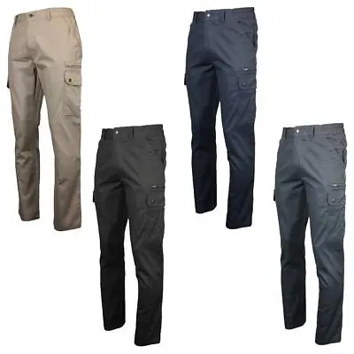 Mens Multi Pocket Active Cargo Trousers Workwear Pant With Pockets For Tools • $16.36