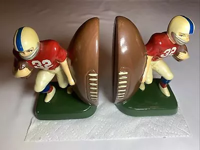 Vintage Football Player Bookends Circa 1978 Sears Roebuck & Co • $30