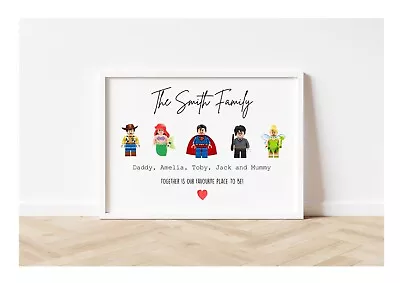 Personalised Family Print Marvel Disney Superhero Princess Mario Home  Gift • £6