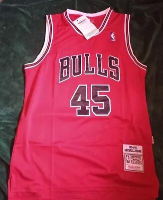 XL Michael Jordan Chicago Bulls 1994 #45 Red NBA Jersey New  • $68.39
