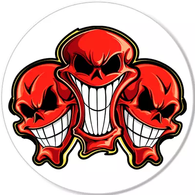 Golf Ball Marker 1inch (25mm) Steel Red Skull • $8.99