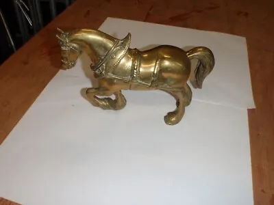 £13 • Buy Vintage Solid Brass Shire Horse 240mm X 170mm High 2.5kg