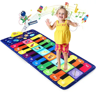 Musical Piano Mat Music Dance Touch Play Mats Floor Keyboard For Children Kids • £13.79