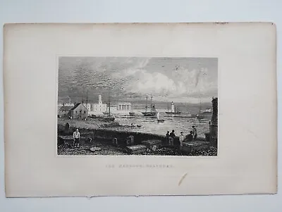 HARBOUR OF HOLYHEAD - Antique/Vintage Plate - 1864 • £14.99