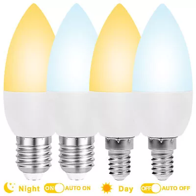 Smart Dusk To Dawn E14/E27 LED Light Bulbs 5W Auto On/Off Sunlight Sensor Lamp • $25.19