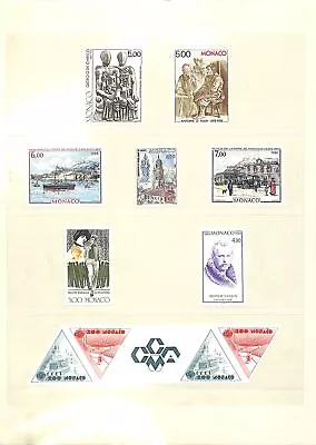 [OP208] Monaco Lot Of Stamps On 12 Pages • $3