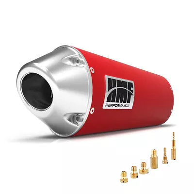 HMF Honda TRX 450R Slip On Exhaust Red Ellip W/Euro + Jets (04-05) • $444.90